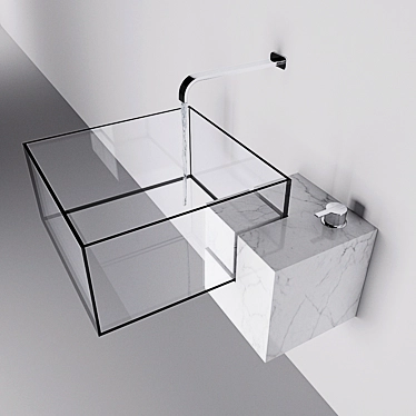 Sleek Sink Cub for Modern Spaces 3D model image 1 