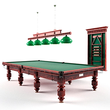 Marquis Billiard Set: Table, Lamp, Kievnitsa 3D model image 1 