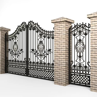Elegance in Iron: Gate 2244 3D model image 1 