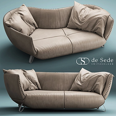 Luxury DS-102 Sofa: Elegant Comfort 3D model image 1 