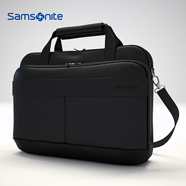 Samsonite Leather Slim Brief: Sleek and Professional 3D model image 1 