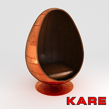 Copper Eye Ball Swivel Armchair 3D model image 1 