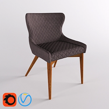 Modern Taran Dining Chair 3D model image 1 