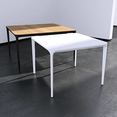 Sleek Square "Sovet" Table 3D model image 1 
