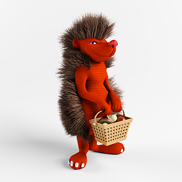 Adorable Hedgehog Mushroom Toy 3D model image 1 