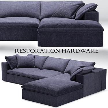 Restoration Hardware Blue Cloud Sofa 3D model image 1 