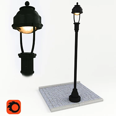 Urban Pathway Streetlamp Set 3D model image 1 