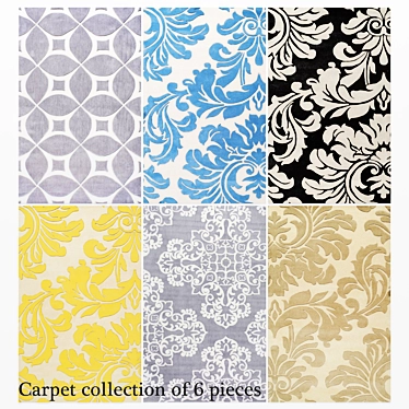 Luxury Carpet Collection 6 pcs. 3D model image 1 