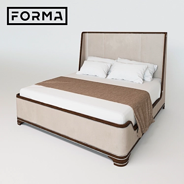 Forma Wave Bed - WAV-12: Sleek and Stylish Sleep Solution 3D model image 1 