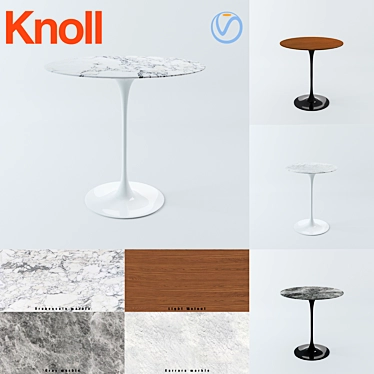 Elegant Knoll Saarinen Side Table 3D model image 1 