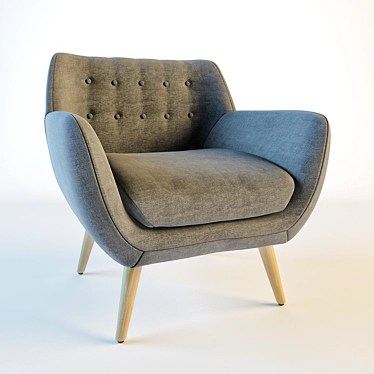 Cozy Fabric Accent Chair 3D model image 1 
