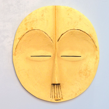 Authentic Kwele Ethnic Mask 3D model image 1 