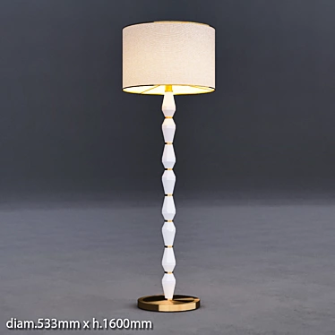 Modern Faceted Glass Floor Lamp 3D model image 1 