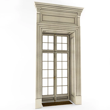 Elegant Balcony Door - Perfect for Your Home 3D model image 1 