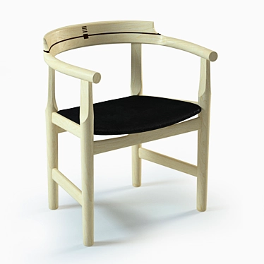 Elegant PP-62 Chair by Wegner 3D model image 1 