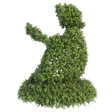 Girl Reading Book Topiary 3D model image 1 