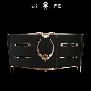 Wide ART PARS Dresser - Elegant Storage Solution 3D model image 1 