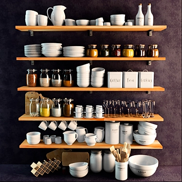 Renderware Dish Set 3D model image 1 