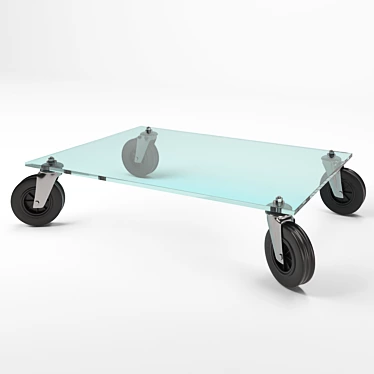  Modern Rolling Sofa Table: Gae Aulenti 3D model image 1 