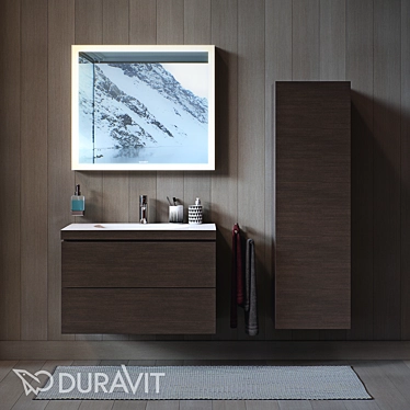 DURAVIT L-CUBE C-BONDED: Sleek & Functional Bathroom Furniture 3D model image 1 