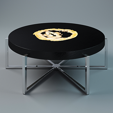 Elegant Petrified Wood Coffee Table 3D model image 1 
