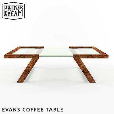 Elegant Floating Glass Coffee Table 3D model image 1 