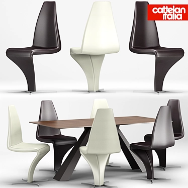 Elegant Eliot-Betty Desk Chair 3D model image 1 