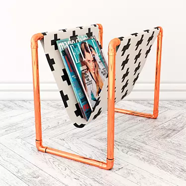 Copper Magazine Stand: Stylish and Functional 3D model image 1 