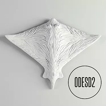 Modern Wall Sculpture: ODESD2 Batoidea 3D model image 1 