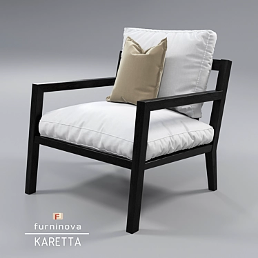 Furninova Karetta Leather Armchair - Elegant & Comfortable 3D model image 1 