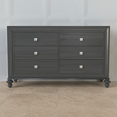 Galiano Chest: Art Deco-inspired, High-quality Material 3D model image 1 