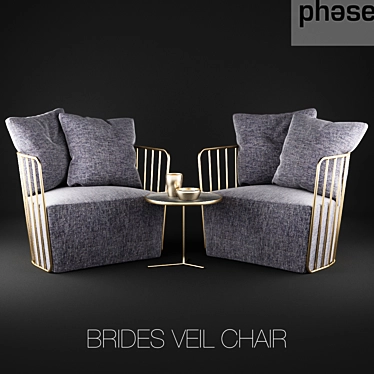 Phase Armchair: Brides Veil - Modern Comfort 3D model image 1 