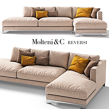 Elegant Reversi Sofa: Molteni & C 3D model image 1 