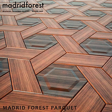Natural Elegance: Madrid Parquet Tiles 3D model image 1 