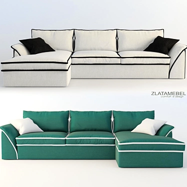 Luxurious Nieri Sofa by Zlatamebel 3D model image 1 