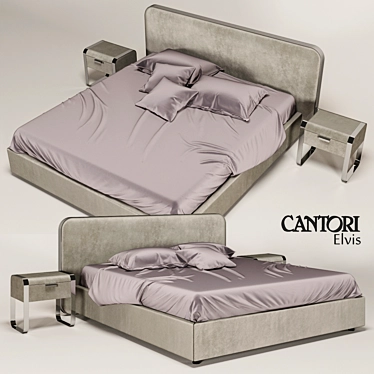 Cantori Elvis Bed Set - Modern Design 3D model image 1 