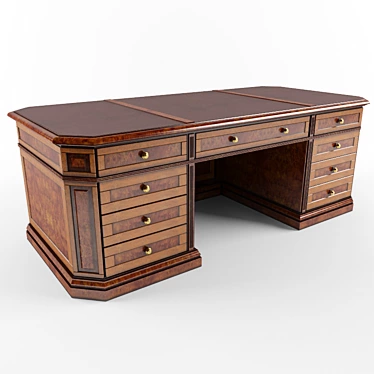 Modern Writing Desk 3D model image 1 