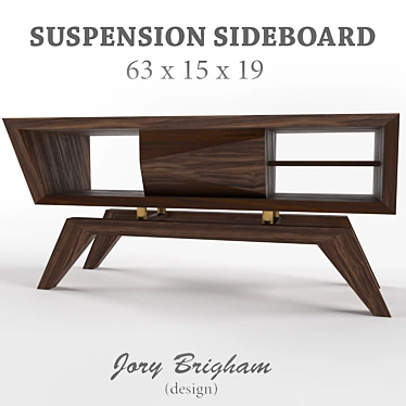 Modish Suspension Sideboard 3D model image 1 