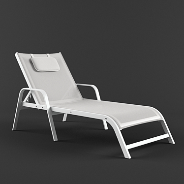 Riviera Stackable Reclining Sun Lounger 3D model image 1 