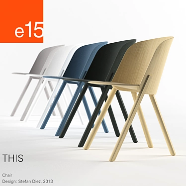 Minimalist THIS Chair: e15 Design 3D model image 1 