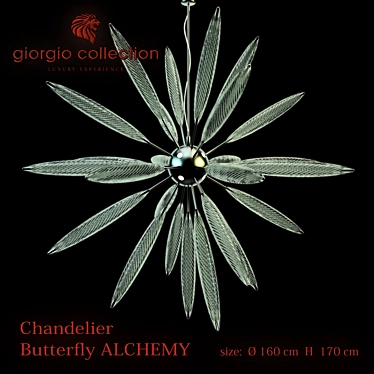 Venetian Butterfly Alchemy Chandelier 3D model image 1 