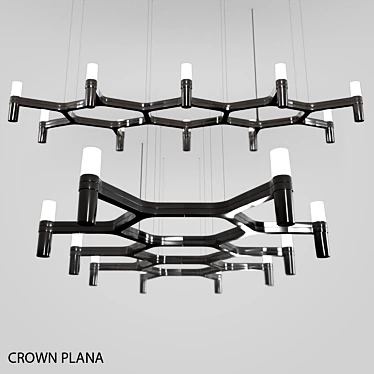 Elegant Crown Light Fixture 3D model image 1 