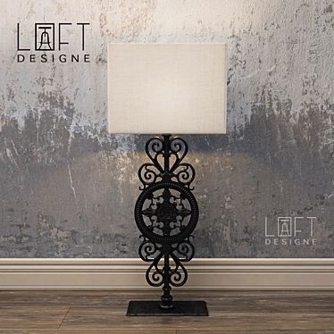 Industrial Metal Table Lamp | Loftdesigne 3D model image 1 