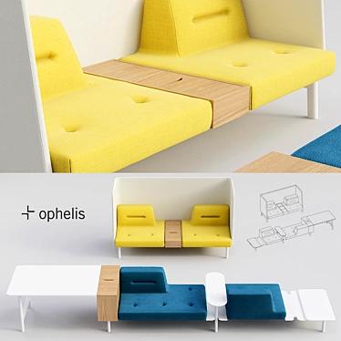 Ophelis Dock Lounge: Innovative Work Zones 3D model image 1 