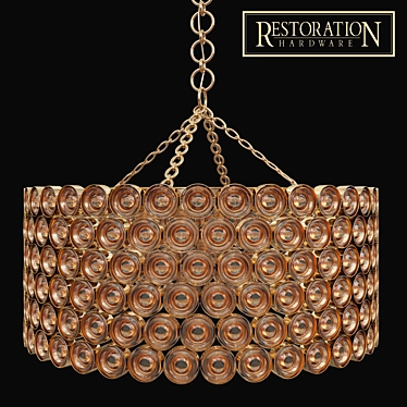 Vintage Glam Chandelier: Delany by Aerin 3D model image 1 