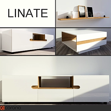 Linate TV Stand Coffee Table 3D model image 1 