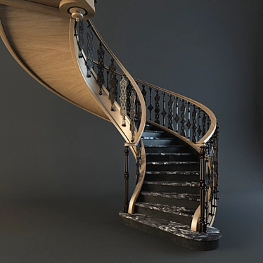 Custom Architectural Staircase 3D model image 1 