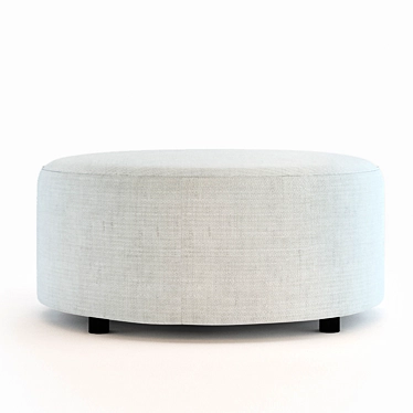 Elegant Ross Pall Ottoman 3D model image 1 