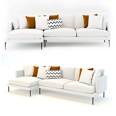 Elegant Elliot Sofa  3D model image 1 