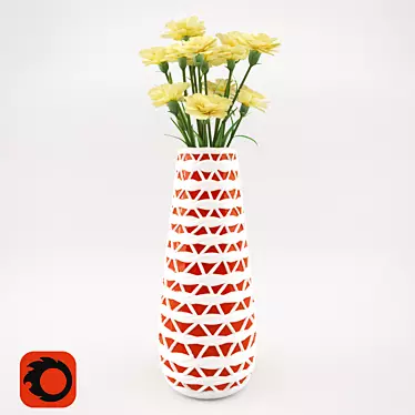  Vibrant Orange Azucar Vase 3D model image 1 